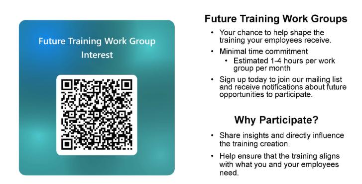 QR code of Future Training Work Group Interest